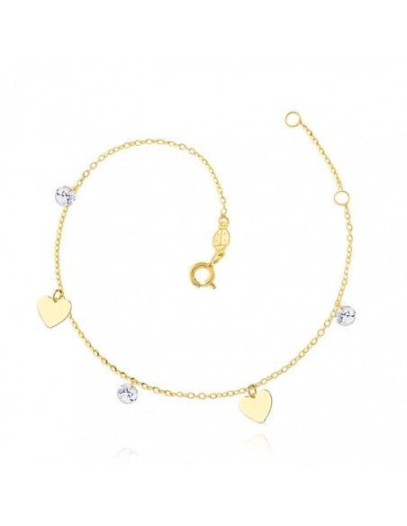 Pulsera para mujer Corazones y zn