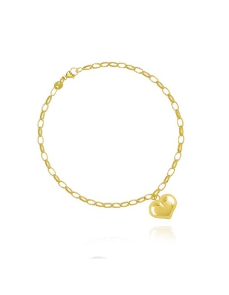 Pulsera para mujer de corazón de oro