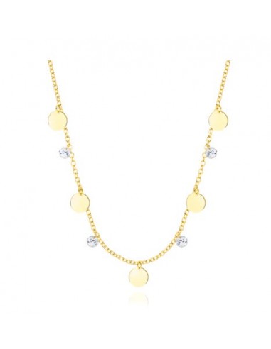 Gargantilla para mujer colgantes circulares oro