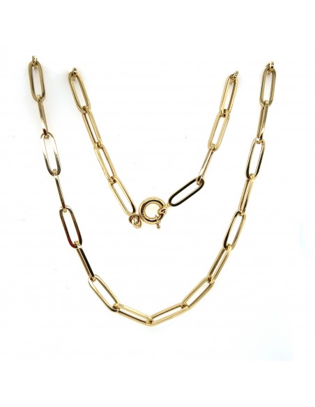 GARGANTILLA ESLABONES LISOS ORO DE 18K