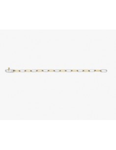 Pulsera de plata eslabones bicolor 2