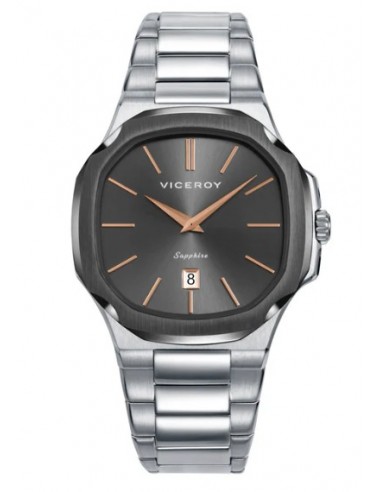 RELOJ ACERO IP GRIS ZAFIRO BRAZALETE SR VA