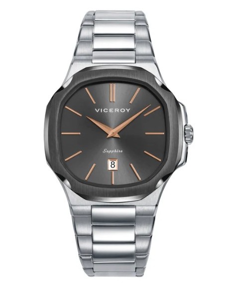 RELOJ ACERO IP GRIS ZAFIRO BRAZALETE SR VA