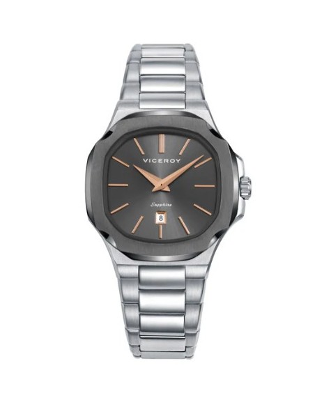 Reloj de mujer Viceroy en acero con esfera negra 