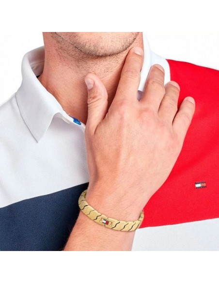 Pulsera Tommy Hilfiger Acero Baño Oro Hombre