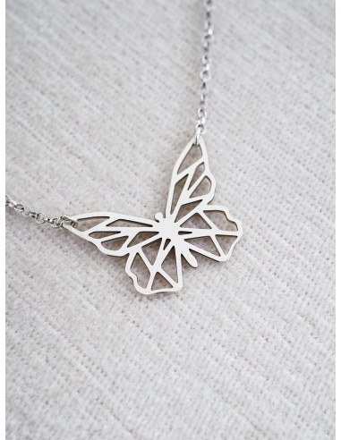Gargantilla con mariposa troquelada plata 1ª ley