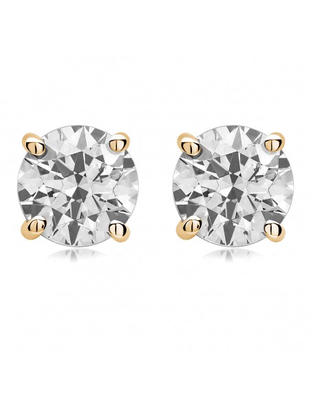 Pendientes de 18k 2 brillantes laboratorio