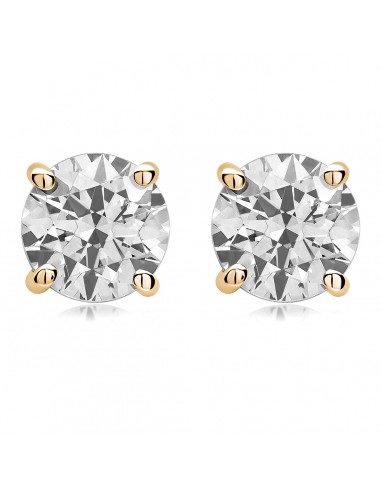 Pendientes de 18k 2 brillantes laboratorio