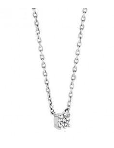 Gargantilla solitario de plata con circonita 2