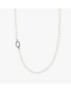 Gargantilla de perlas clásica de plata