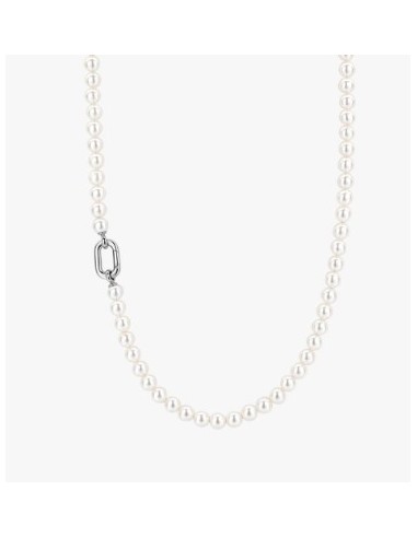 Gargantilla de perlas clásica de plata