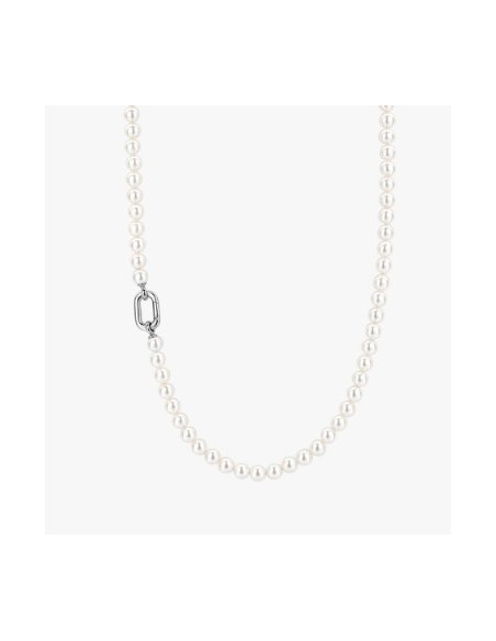 Gargantilla de perlas clásica de plata