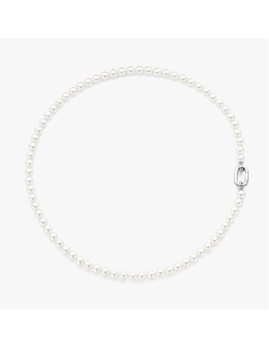 Gargantilla de perlas clásica de plata