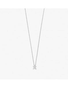 Gargantilla solitario plata
