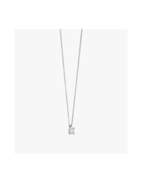 Gargantilla solitario plata