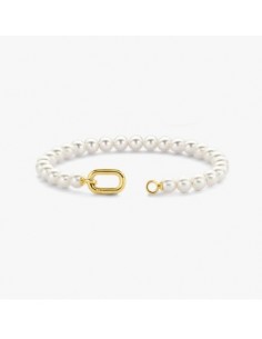 Pulsera de perlas blancas con cierre de plata chap 2