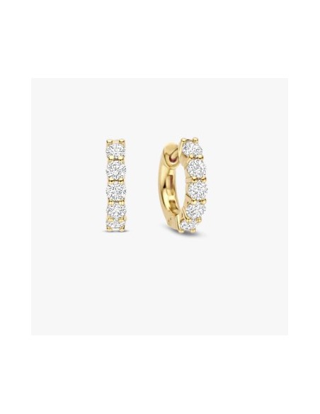 Aros circonitas plata chapada