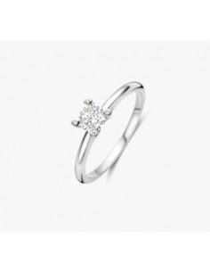 Anillo media alianza circonitas plata chapada