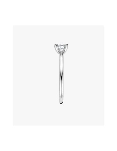 Anillo media alianza circonitas plata chapada