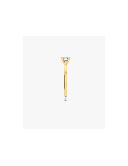 Anillo media alianza circonitas plata chapada