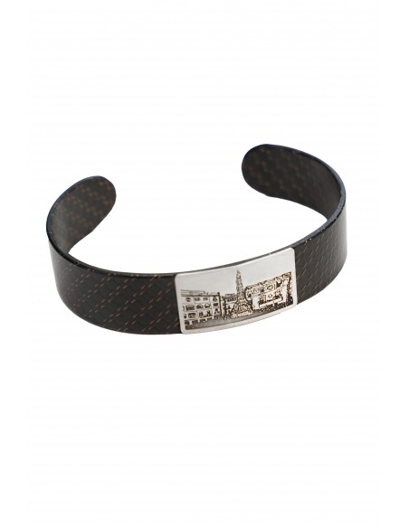 Pulsera de plata amb “castellers” de Vilafranca