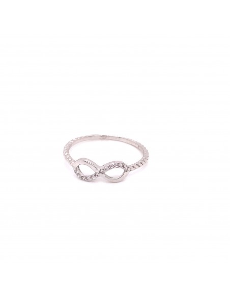 ANILLO TREN INFINITY ORO BLANCO DE 18K