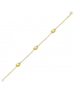 PULSERA 3 CALABROTES O.AMARILLO DE 18K
