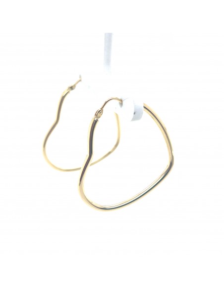 Pendientes para mujer de aro corazón en oro