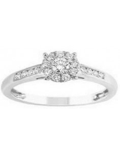 Anillo de 18k 20 diamantes creados