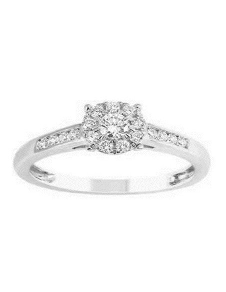 Anillo de 18k 20 diamantes creados