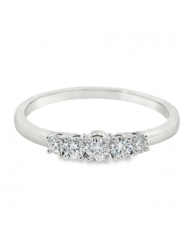 Anillo de 18k 5 brillantes de laboratorio