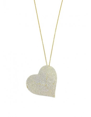 Gargantilla colgante en forma de corazón plata ch