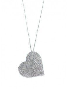 Gargantilla colgante en forma de corazón plata 