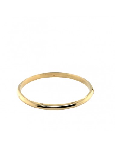 Pulsera rígida plana de plata chapada en oro fina