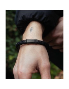 Pulsera acero negra 2