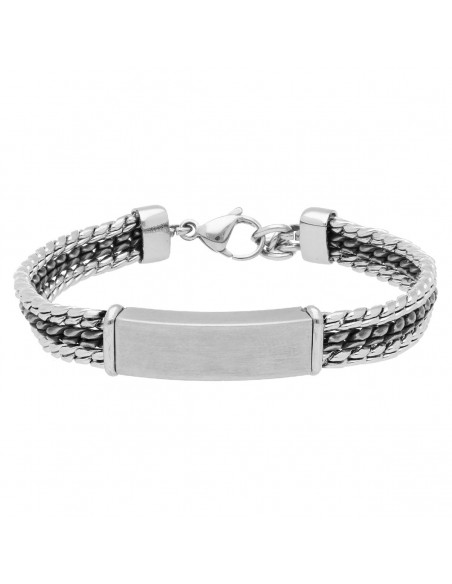 Pulsera acero placa
