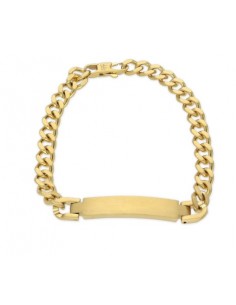 Pulsera placa acero 21cm