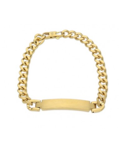 Pulsera placa acero 21cm