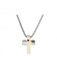 Gargantilla Cruz acero