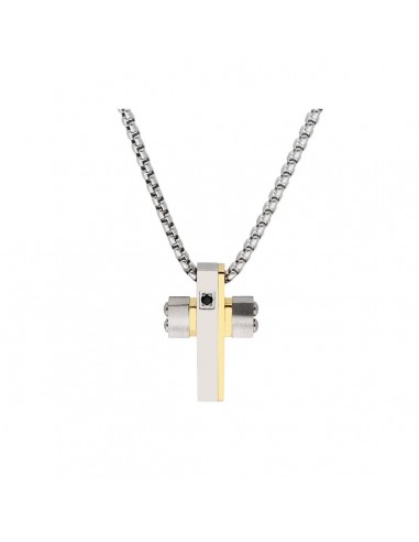 Gargantilla Cruz acero