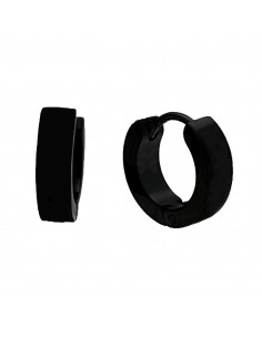 Pendientes acero 4 x9mm NEGRO