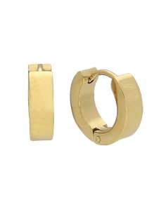 Pendientes acero 4 x9mm Dorado