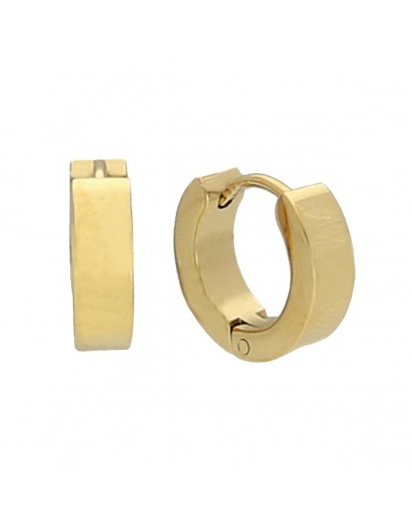 Pendientes acero 4 x9mm Dorado