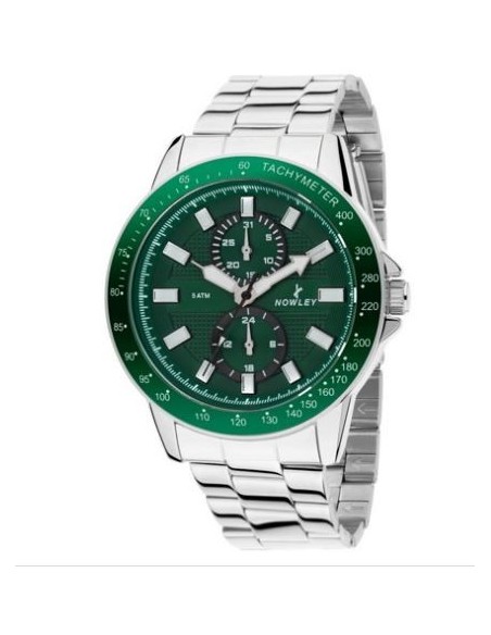 RELOJ PLATEADO Y AZUL NOWLEY 4903