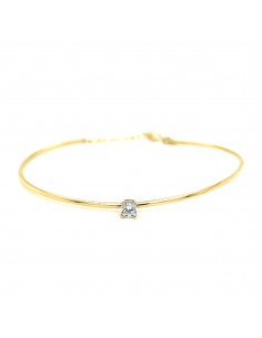 PULSERA RÍGIDA CON CIRCONITA ORO DE 18K