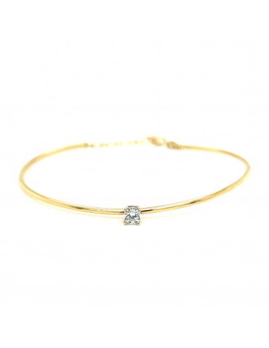 PULSERA RÍGIDA CON CIRCONITA ORO DE 18K