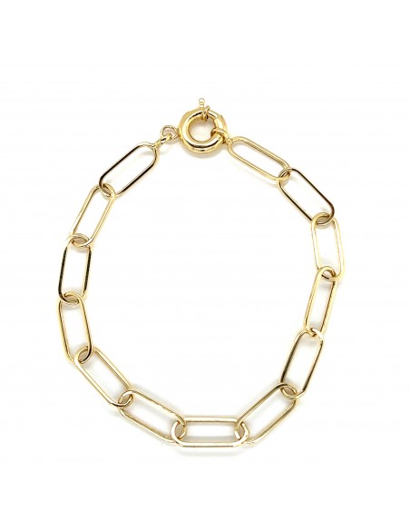 PULSERA ESLABONES LISOS ORO DE 18K