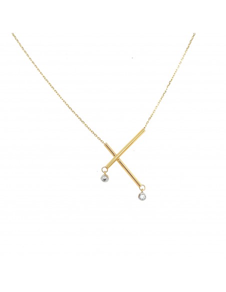 GARGANTILLA ZN TIRAS ORO DE 18K