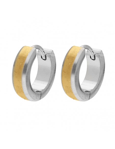 Pendientes acero color dorado