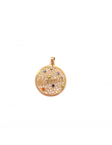 COLGANTE MAMA FLORES ZN ORO DE 18K